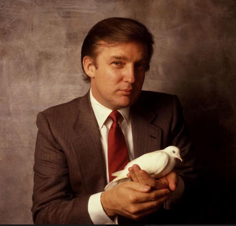 Trump with dove