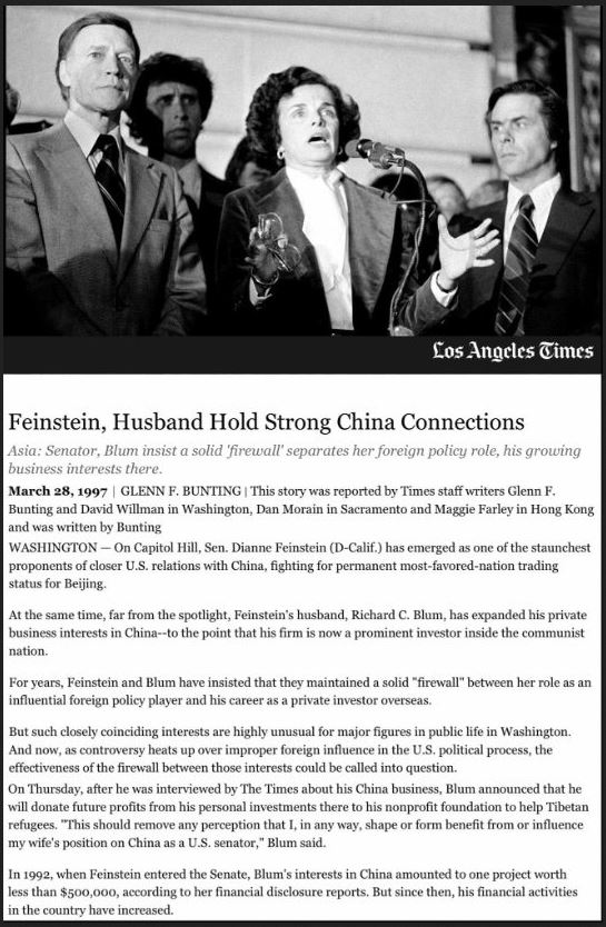 Feinstein Blum and China