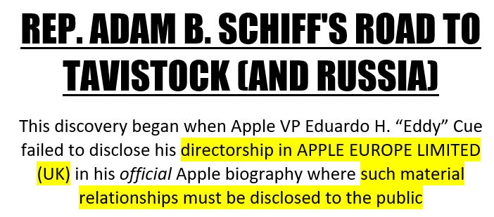 schiff and tavistock