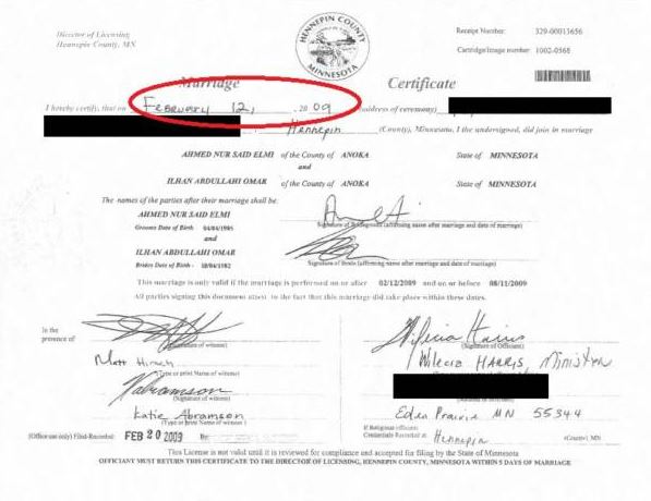 omar marriage certificate